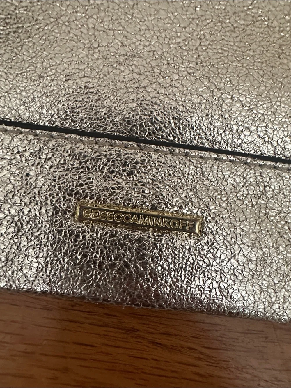 Rebecca Minkoff Metallic Gold Envelope Clutch